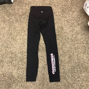 gonzaga university black lululemon leggings